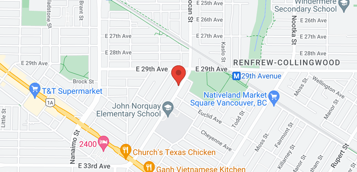 map of 302 4577 SLOCAN STREET